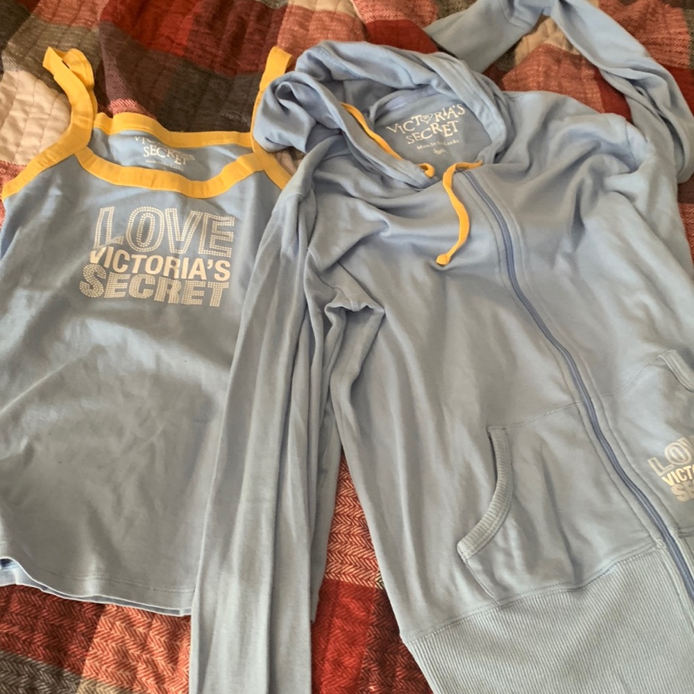Victoria Secret zip cotton jacket & tank